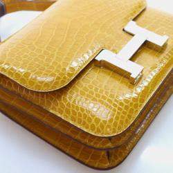 مملوكة مسبقًا Hermes Jaune Ambre Alligator Mississippiensis Constance 18