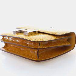 مملوكة مسبقًا Hermes Jaune Ambre Alligator Mississippiensis Constance 18