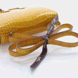 مملوكة مسبقًا Hermes Jaune Ambre Alligator Mississippiensis Constance 18
