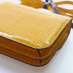 مملوكة مسبقًا Hermes Jaune Ambre Alligator Mississippiensis Constance 18