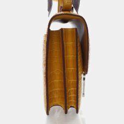 مملوكة مسبقًا Hermes Jaune Ambre Alligator Mississippiensis Constance 18