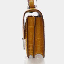 مملوكة مسبقًا Hermes Jaune Ambre Alligator Mississippiensis Constance 18