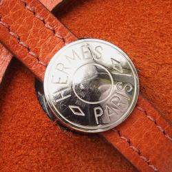 Pre Owned حقيبة هيرمس أورانج فاش لييجي وتوال ساك كولورادو بي إم