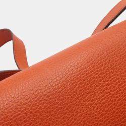 Pre Owned حقيبة هيرمس أورانج فاش لييجي وتوال ساك كولورادو بي إم