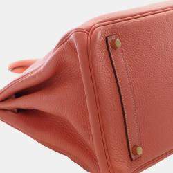 مملوكة مسبقًا Hermes Pink Clemence Birkin Retourne 35