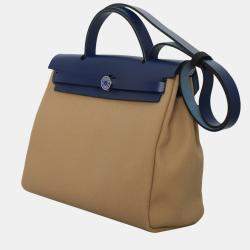 Pre Owned حقيبة هيرمس هيرباغ زيپ 31 قماش عسكري تويل ڤاش هنتر PM