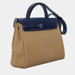 Pre Owned حقيبة هيرمس هيرباغ زيپ 31 قماش عسكري تويل ڤاش هنتر PM