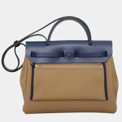 Pre Owned حقيبة هيرمس هيرباغ زيپ 31 قماش عسكري تويل ڤاش هنتر PM