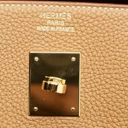 مملوكة مسبقًا Hermès Birkin 40 Gold Finish Gold Togo Leather Tote
