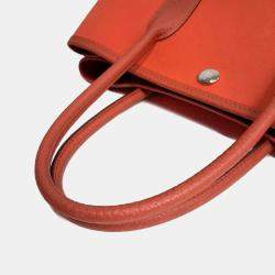 مملوكة مسبقًا حقيبة هيرمس "غاردن بارتي" قماش برتقالي 30