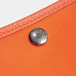مملوكة مسبقًا حقيبة هيرمس "غاردن بارتي" قماش برتقالي 30