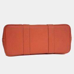 مملوكة مسبقًا حقيبة هيرمس "غاردن بارتي" قماش برتقالي 30