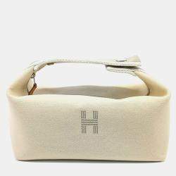Pre Owned Hermes Beige Canvas Bride-A-Brac Case