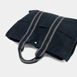 Pre Owned حقيبة هيرمس فورتو كنفاس أسود GM