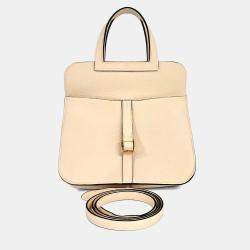 مملوكة مسبقًا Hermes Beige Leather Halzan Bag 25
