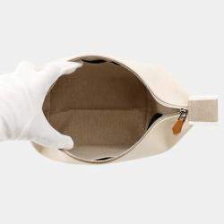 مملوكة مسبقًا Hermes Brid A Black Beige Canvas