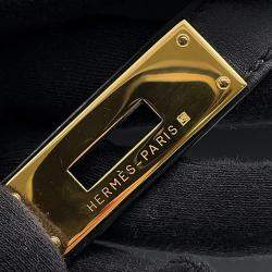 مملوكة مسبقًا Hermes Kelly Sellier Black Box Calf Leather Size 32