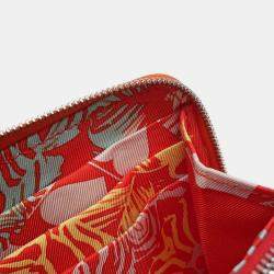 Pre Owned Hermes Azap Compact Silk In Orange Epsom