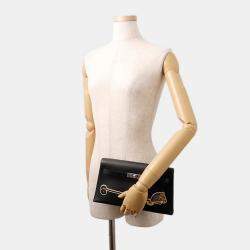 مملوكة مسبقًا هيرمس كيلي إيلان شيفال دو بوا جلد تادلاكت أسود