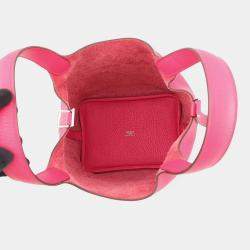 مملوكة مسبقًا Hermes Picotin Lock Rose Extreme Taurillon Clemence Size PM