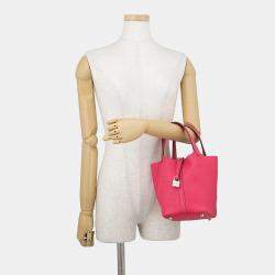 مملوكة مسبقًا Hermes Picotin Lock Rose Extreme Taurillon Clemence Size PM