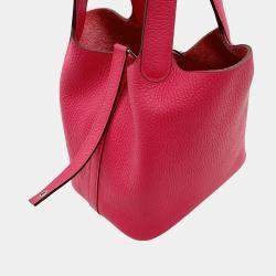 مملوكة مسبقًا Hermes Picotin Lock Rose Extreme Taurillon Clemence Size PM
