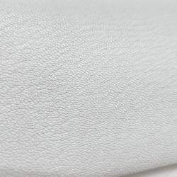 Pre Owned Hermes White Leather Calvi Card Holder (U)