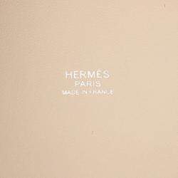 Pre Owned HERMES Picotin Rock PM Lucky Daisy Handbag Swift leather Vert Nata SHW 
