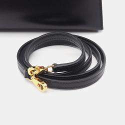 Pre Owned Hermes Mini Kelly II 20 Black Box Calfskin Leather Gold Hardware Top Handle Bag