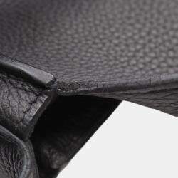 Pre Owned Hermes Steve Light Junior Black Togo Calfskin Leather Messenger Bag