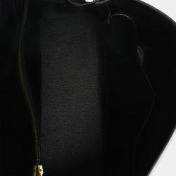 Pre Owned Hermes Vintage Kelly 35 Black Box Calfskin Leather Sellier Top Handle Bag