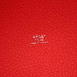 Pre Owned Hermes Picotin Lock 18 Rose Texas Taurillon Clemence Leather Palladium Hardware Top Handle Bag