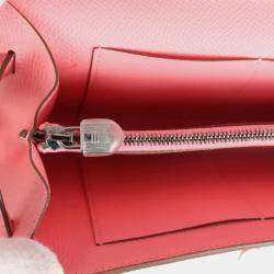 Pre Owned Hermes Kelly wallet to go Rose Sakura Epsom