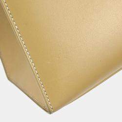 Pre Owned Hermes Kelly 28 Beige Box Calfskin Leather Sellier Top Handle