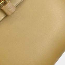 Pre Owned Hermes Kelly 28 Beige Box Calfskin Leather Sellier Top Handle