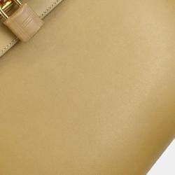 Pre Owned Hermes Kelly 28 Beige Box Calfskin Leather Sellier Top Handle
