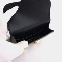 Pre Owned Hermes Constance Slim Noir Epsom Calfskin Leather Wallet