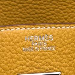 Hermes Soleil Togo Leather Palladium Hardware Birkin 35 Bag