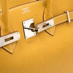 Hermes Soleil Togo Leather Palladium Hardware Birkin 35 Bag