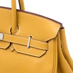 Hermes Soleil Togo Leather Palladium Hardware Birkin 35 Bag