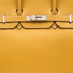Hermes Soleil Togo Leather Palladium Hardware Birkin 35 Bag