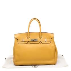 Hermes Soleil Togo Leather Palladium Hardware Birkin 35 Bag