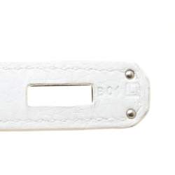 Hermes White Togo Leather Palladium Hardware Birkin 35 Bag