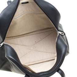 Pre Owned Hermes Black Leather Victoria II Fourre Tout 35 Bag