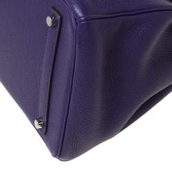 Hermes Ultraviolet Togo Leather Palladium Hardware Birkin 35 Bag