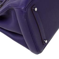 Hermes Ultraviolet Togo Leather Palladium Hardware Birkin 35 Bag