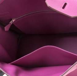 Hermes Tosca Togo Leather Palladium Hardware Birkin 35 Bag