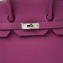 Hermes Tosca Togo Leather Palladium Hardware Birkin 35 Bag