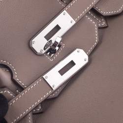 Hermes Etoupe Swift Leather Palladium Hardware Birkin 35 Bag