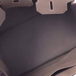 Hermes Etoupe Swift Leather Palladium Hardware Birkin 35 Bag